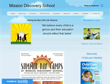 Tablet Screenshot of missiondiscoveryschool.org